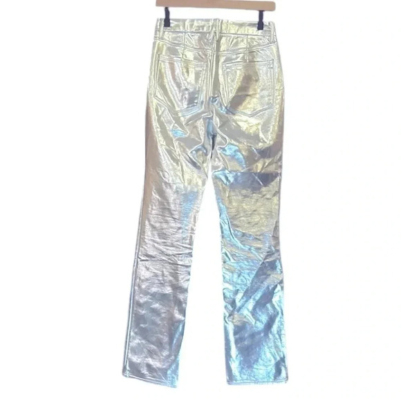Good American Good Icon Metallic Faux Leather Pants Size 2/26 - Picture 5 of 9